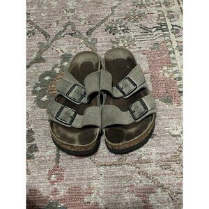 Tan Taupe Suede Arizona Birkenstocks Size 40